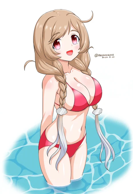 #艦これ版深夜の真剣お絵描き60分一本勝負 #艦これ版真剣お絵描き60分一本勝負_20240825 #峯雲 スレンダー