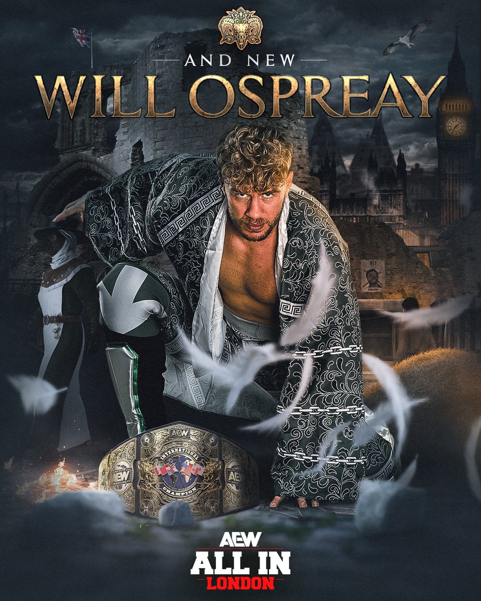 #AndNEW!
Your NEW #AEW INTERNATIONAL Champion is ‘The Aerial Assassin’ <a href="/WillOspreay/">Will Ospreay • ウィル・オスプレイ</a>!
#AEWAllInLondon