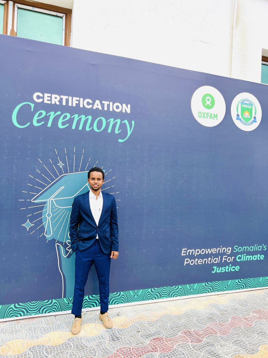 Zadam_husein01's tweet photo. I thrilled to be one of the lucky students who received the Train climate Justice Incubator Program offered by the Institute @ICESomalia with @OxfamSomali
After six weeks, today has finished
While he continues I took it @climatejustice
@climatereletionship
@climatestorytelling https://t.co/t5jeaUbm7V