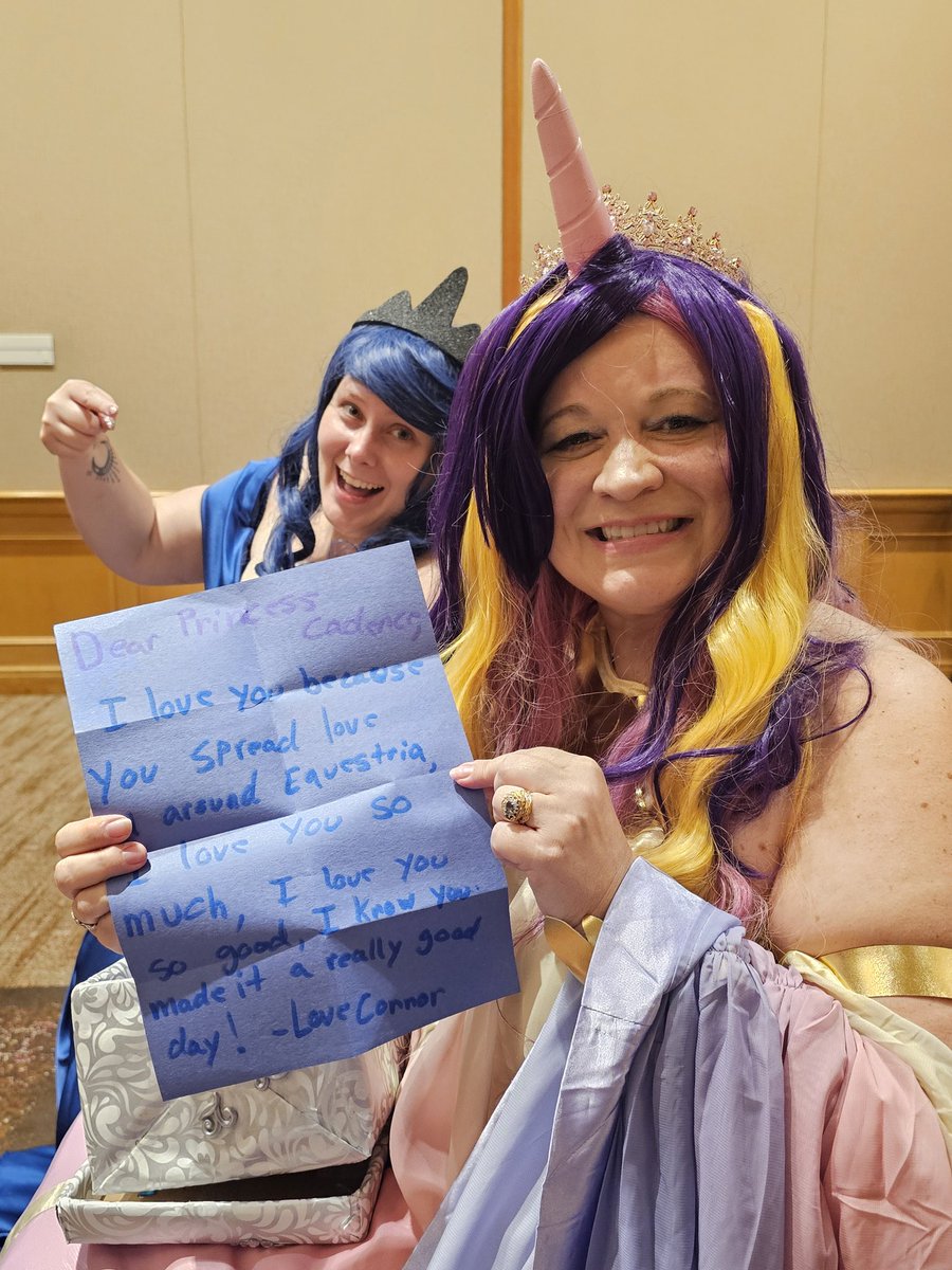 LOVE our dear Princess letters from the Foals!! Going on RIGHT NOW! <a href="/EverfreeNW/">Everfree Northwest</a>