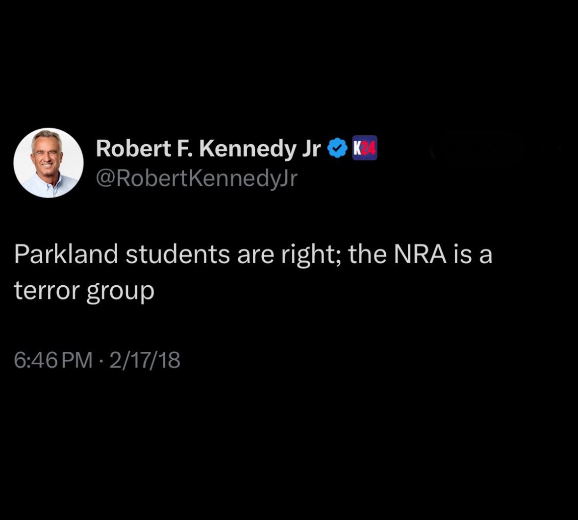 Dear MAGA:  

I agree with RFK Jr.  Do you?