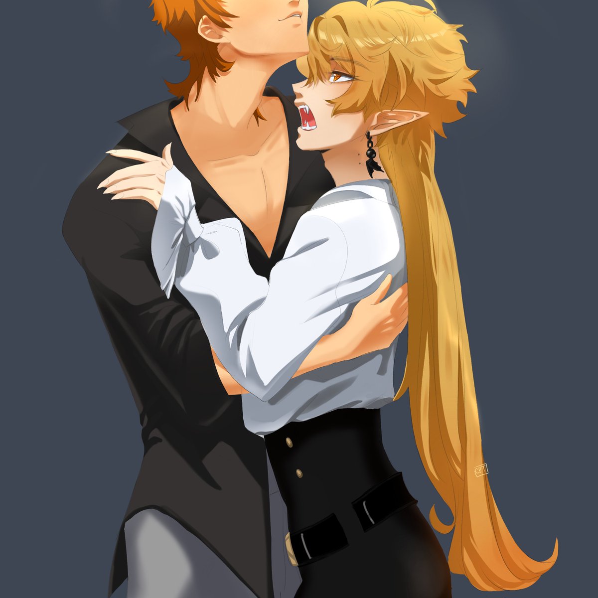 Cptkou1's tweet image. #aether_week2024 ! Day...1. Vampire. I&apos;m a little late hehe. A dash of #chilther #aether