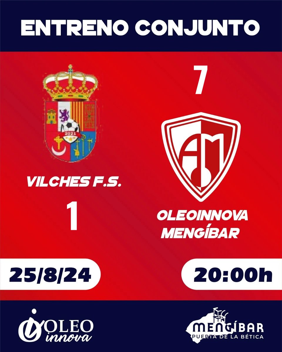 Victoria 1-7 ante Vilches FS.

El marcador lo abrió Manu para los rojillos, al que secundó Michu. Recortaron distancias los locales pero luego vinieron los goles de Colacha antes del descanso y tras la reanudación, los de Michu Dani Martín, Iván y Masa, para poner el 1-7 final.