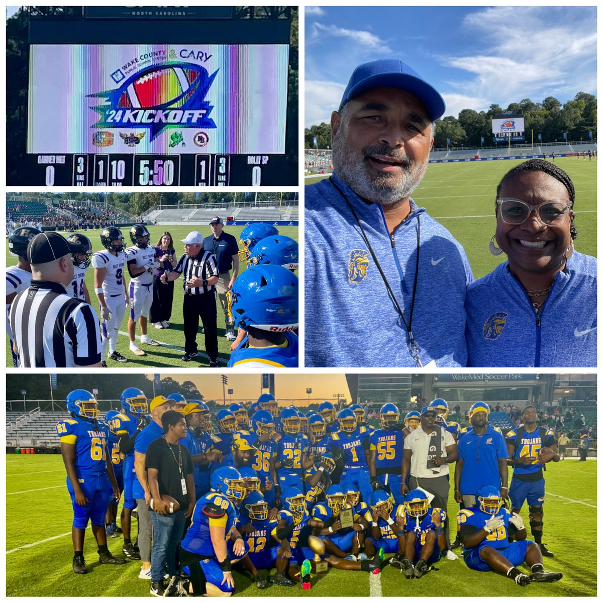 Great time serving as co-captain at the WCPSS Football Kick-off Classic yesterday with <a href="/MJohnsonHostler/">Monika Johnson-Hostler</a> Great way to start the season!