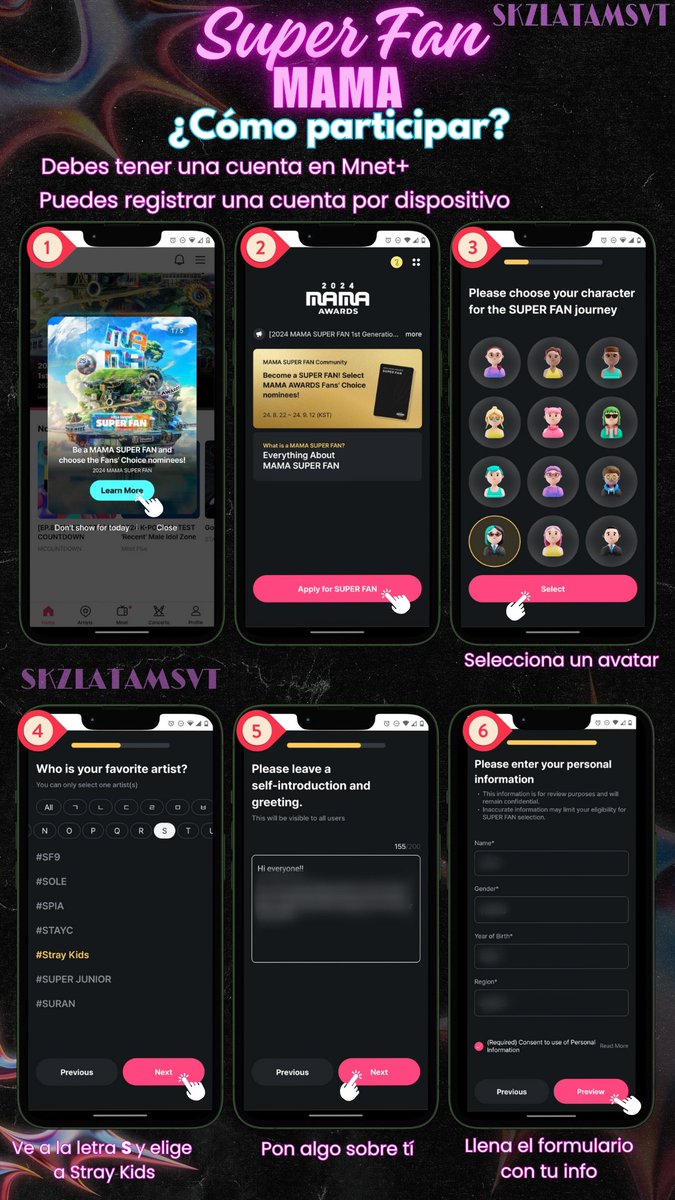 SKZoov_VS's tweet photo. 2024 Reclutamiento MAMA SUPER FAN ✨

STAY, ¿Estás listx para los MAMA? 👀

Mnet+ tiene una nueva dinámica dónde ahora podemos elegir a los nominados de la categoría  MAMA AWARDS Fan's Choice 

🗓️Periodo aplicación
22/08~12/09 (23:59 KST)

🔗https://t.co/SKPsiArtVb

más info 👇 https://t.co/2j1rljg42a