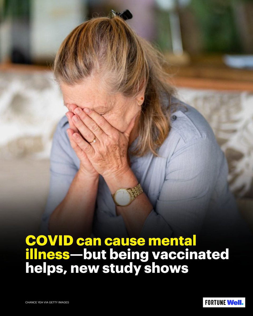 WellatFortune's tweet photo. COVID vaccination may mitigate the virus’s adverse effects on mental health. https://t.co/ccO283AziR https://t.co/Rg9XiC7lov
