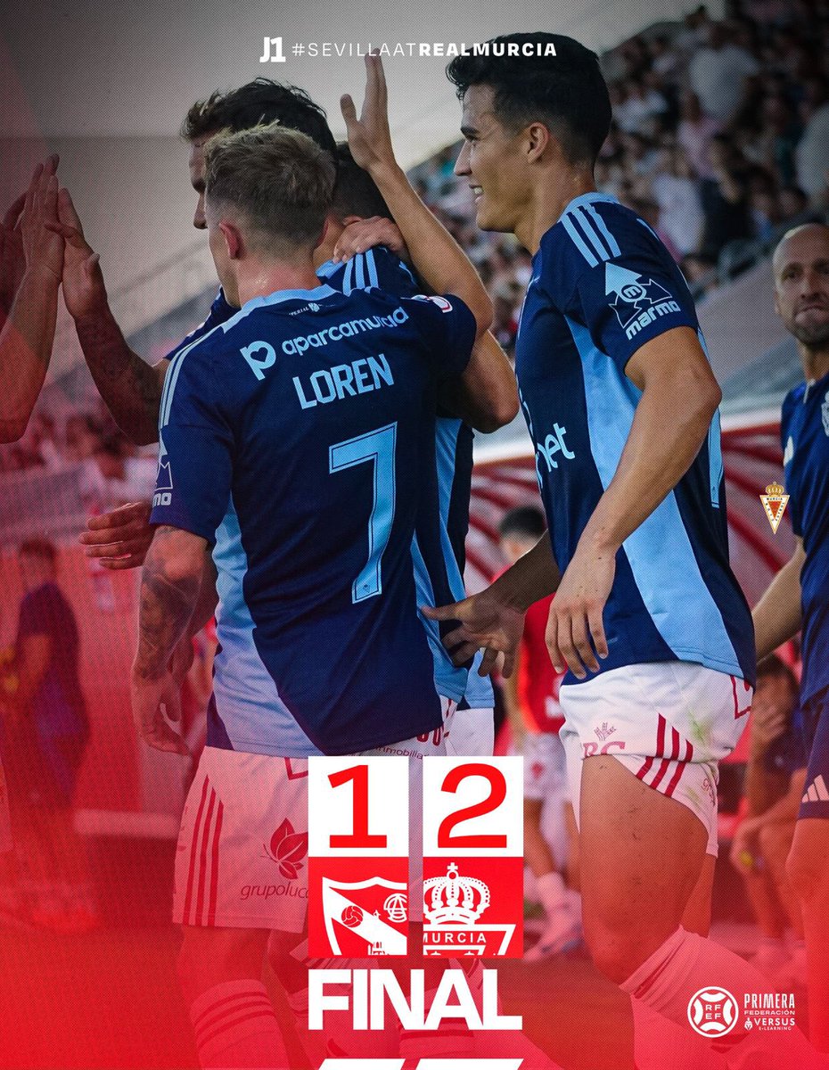 J1 | FIN | 1-2 | 🔚 
¡𝗙𝗜𝗡𝗔𝗔𝗔𝗔𝗔𝗔𝗔𝗔𝗔𝗔𝗔𝗔𝗟!
¡𝗣𝗥𝗜𝗠𝗘𝗥 𝗣𝗔𝗥𝗧𝗜𝗗𝗢 𝗬 𝗣𝗥𝗜𝗠𝗘𝗥𝗔 𝗩𝗜𝗖𝗧𝗢𝗥𝗜𝗔!
¡VAMOOOOOOOOOS! ➕3️⃣
🔥 ¡¡𝘌𝘘𝘜𝘐𝘗𝘖 + 𝘈𝘍𝘐𝘊𝘐𝘖́𝘕!!
⚽️⚽️ <a href="/PLeonSanchez/">Pedro León</a> 
#SevillaAtRealMurcia