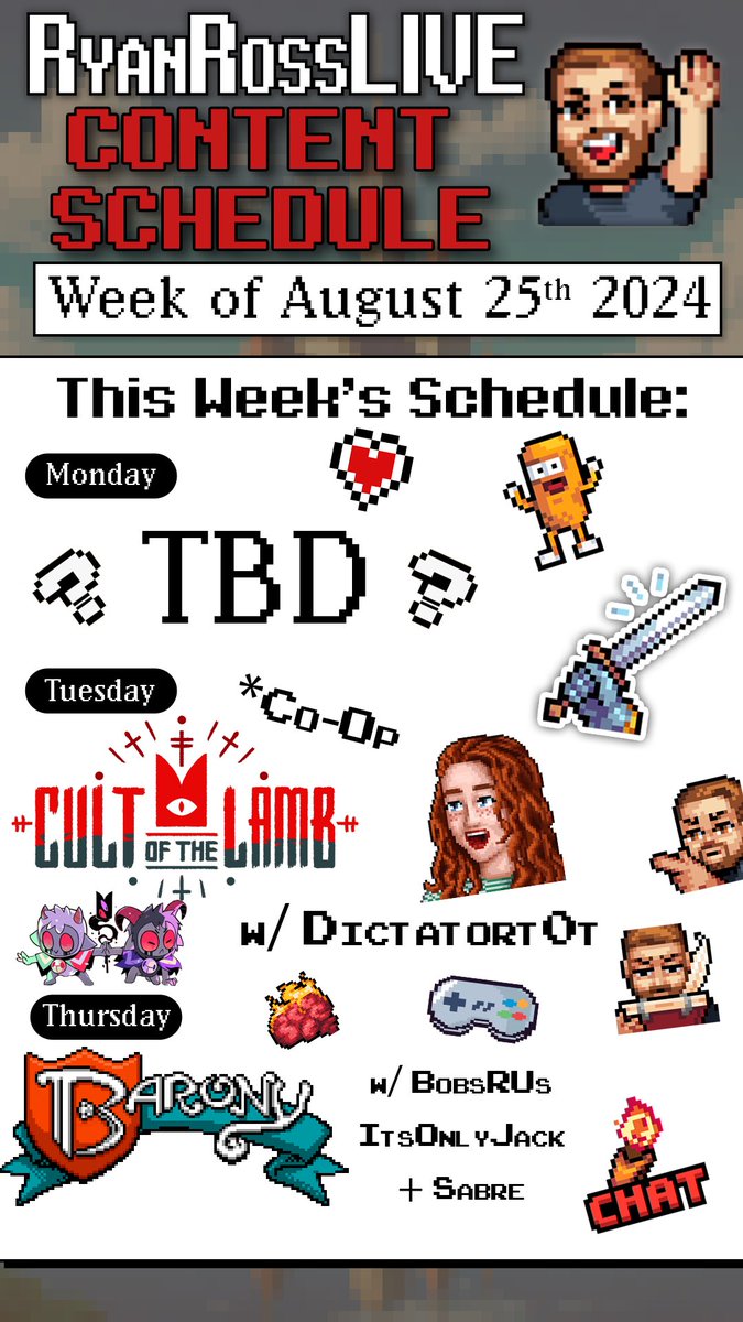Content Schedule for this week is live!