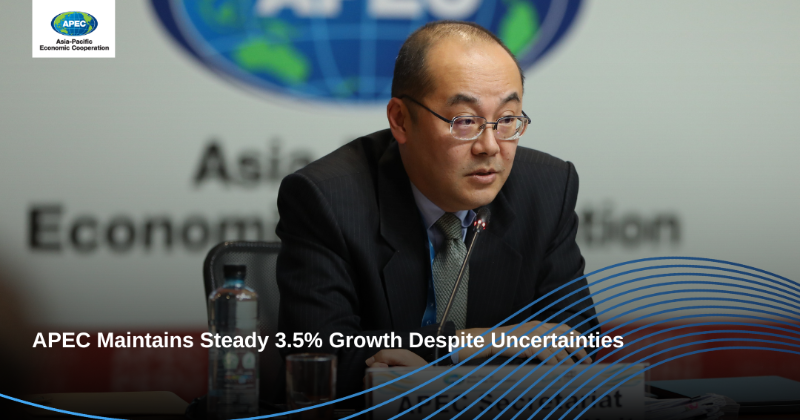 APEC's tweet photo. According to the August update of the APEC Regional Trends Analysis by the #APECPolicySupportUnit, the region’s GDP is expected to grow by 3.5% in 2024. For the full details, click on the link below.