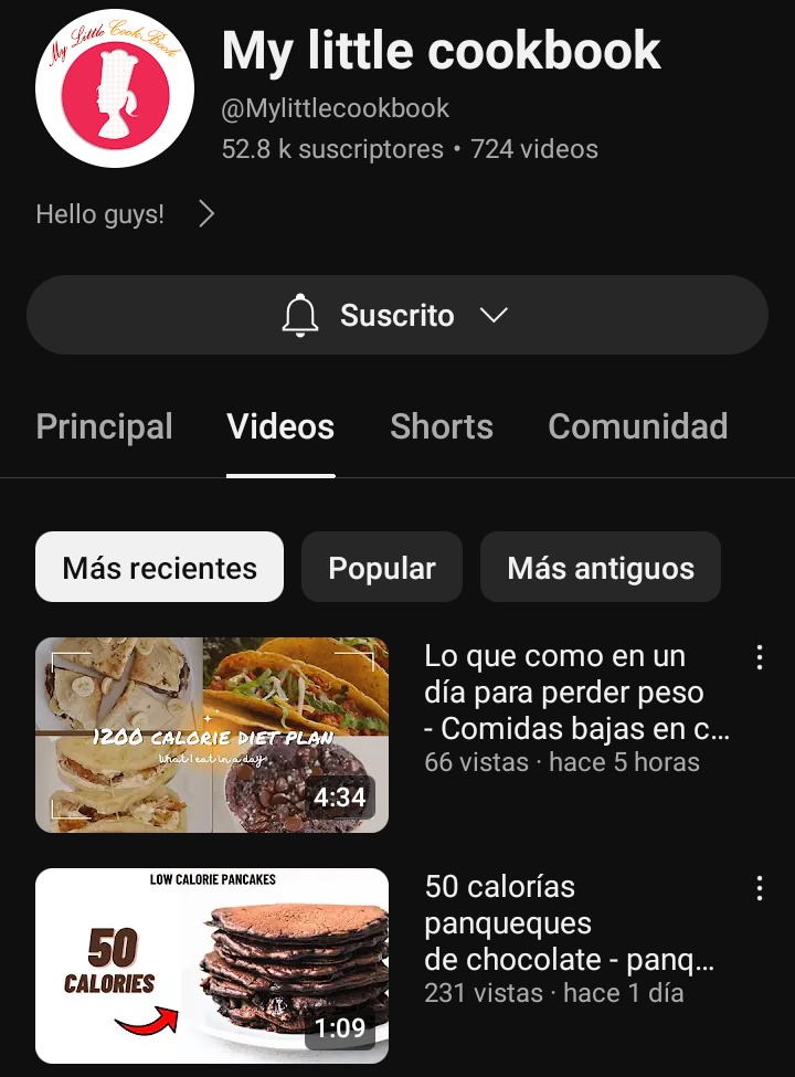 descubrir el canal de yt de esta señora me salvó la vida, literal TODO tiene re poquitas calorías fácil de hacer y rico