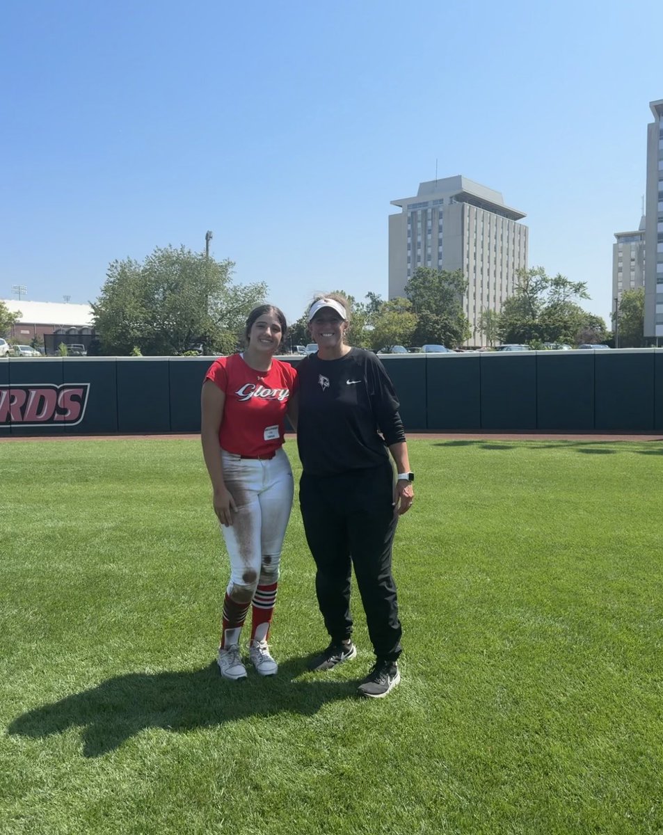 Thank you <a href="/redbirdssb/">Illinois State Softball</a> for hosting a great camp today! Also thank you to coaches <a href="/CoachHeflinISU/">Elaine Heflin</a> , <a href="/Coach_Kramos/">Tina Kramos</a> , and <a href="/k_burkHEART/">Kristina Burkhardt</a> the tips you gave and for running great drills, I learned a lot! I loved the facility and hope to be back soon!