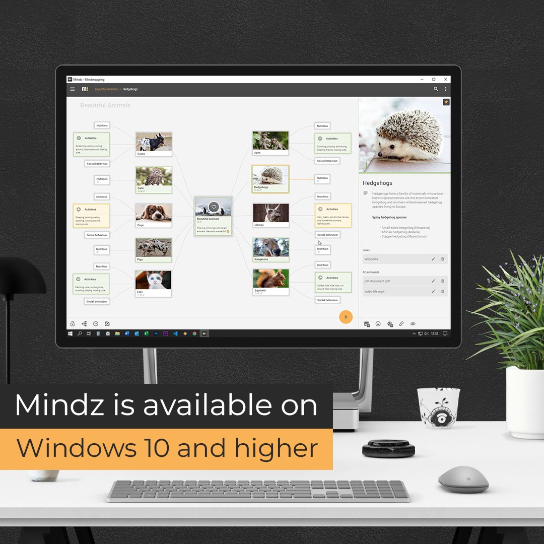 mindz_app's tweet image. Mindz for Windows: The desktop companion to our popular Android app. Leverage the advantages of a larger screen for your mindmaps. Perfect for detailed work at home or in the office. #MindMapping #WindowsApp #Productivity