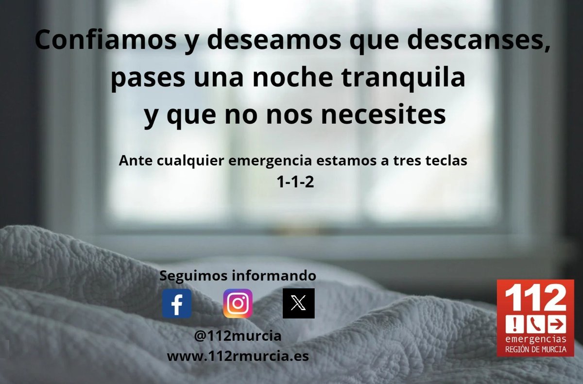 📢 Ante cualquier  🆘️ emergencia estamos a tres  teclas ☎️ 1-1-2 ☎️