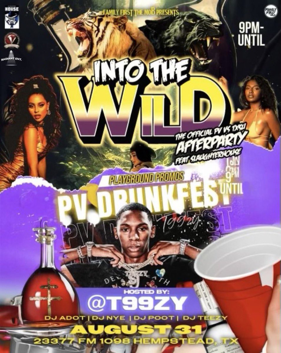 iceprincecgapps's tweet photo. Y’all know where I’mma be at this Saturday #PvDrunkFest #IntoTheWild 🐇🔥🎬
Get your presales now, don’t wanna be the one to hear about it ‼️💯
#PGP #FFTM #Pvamu #TxSu https://t.co/jqLVYCS975