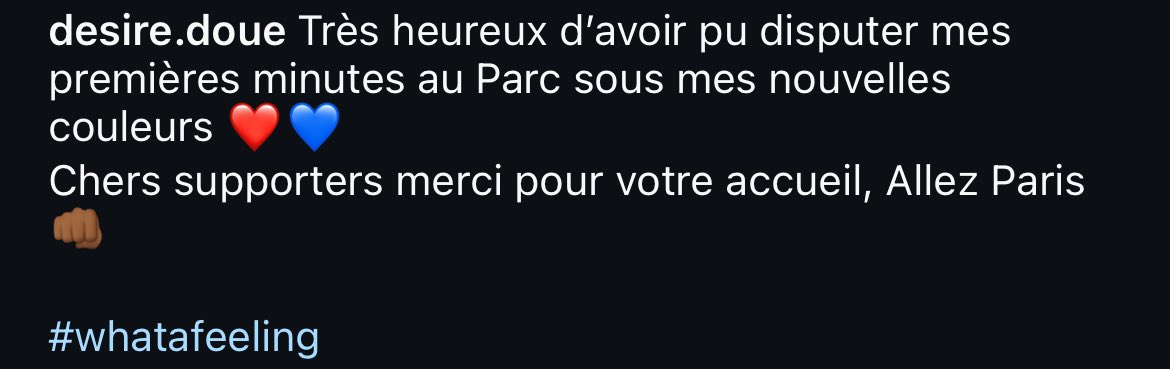 MegaPSG_'s tweet image. 📲 Désiré Doué 🇫🇷 sur Instagram #whatafeeling ! ❤️💙