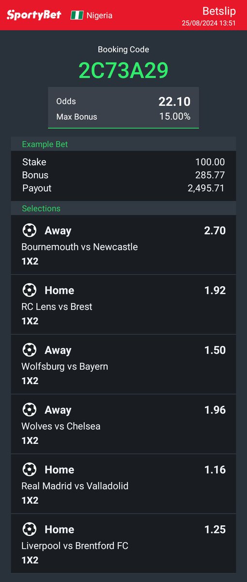 Case_Enubz's tweet photo. Hey check out the bet I just placed on Sportybet! https://t.co/K6dAxHlsPo https://t.co/ruxFuGNqmf