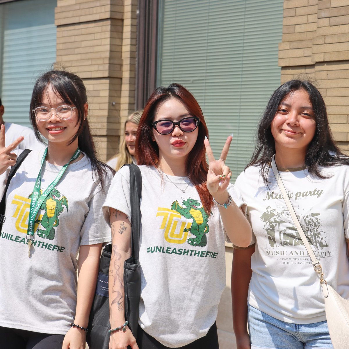 TiffinU's tweet photo. We 💛 our growing community! Dr. Schumacher once again led our students into Downtown Tiffin this afternoon for the annual Around the Town event! 

#DragonNation #SenecaCounty #TiffinU https://t.co/SDZrbTTN2e