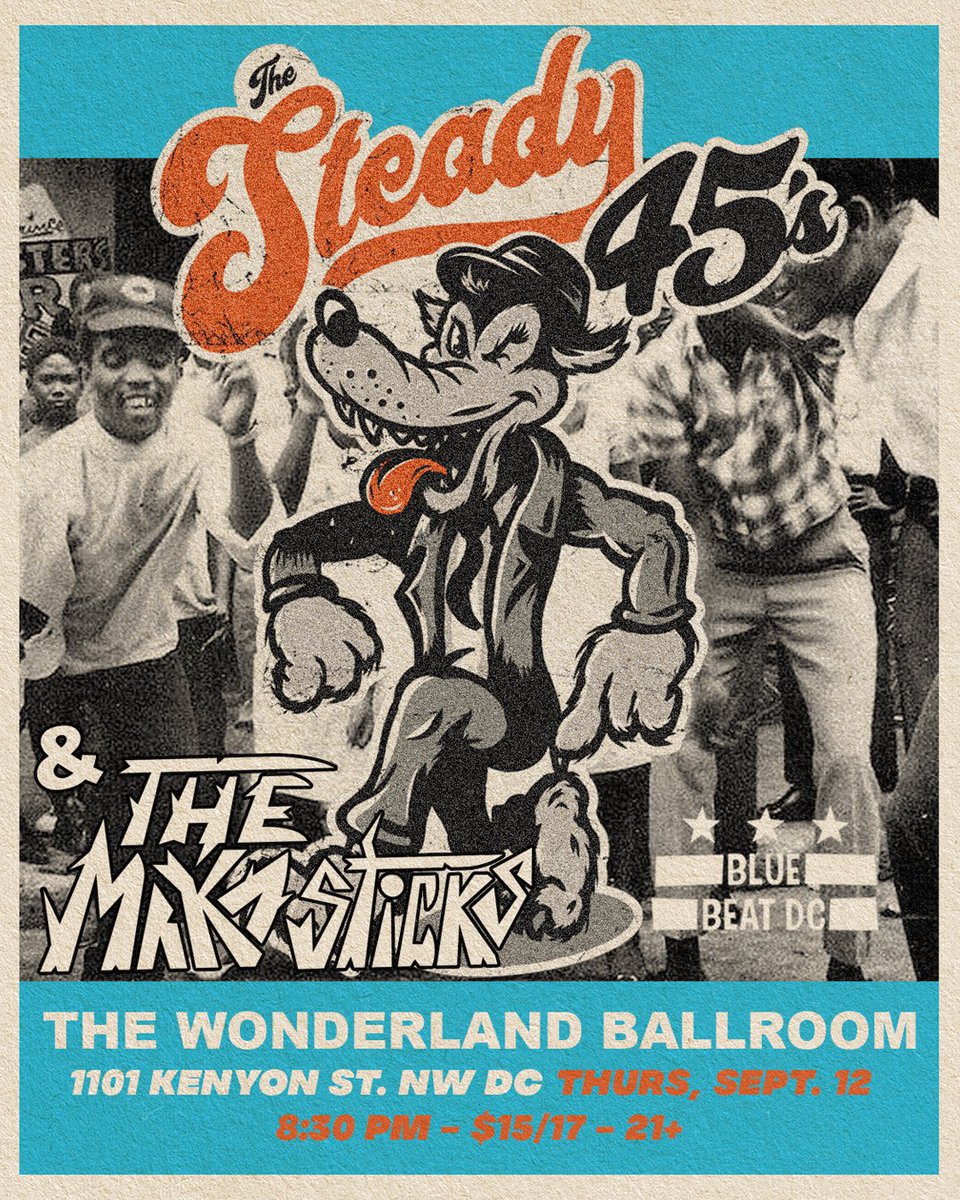 NEXT SHOW: Thurs Sept 12 on the eve of @SuperNovaSka were so lucky to have <a href="/TheSteady45s/">The Steady 45s</a> from LA coming thru town!! #TheMakaSticks open the night up for the 1st time at Bluebeat. Doors 8:30 at <a href="/TheWonderlandDC/">Wonderland Ballroom</a> !! #ska #DC facebook.com/events/s/septe…