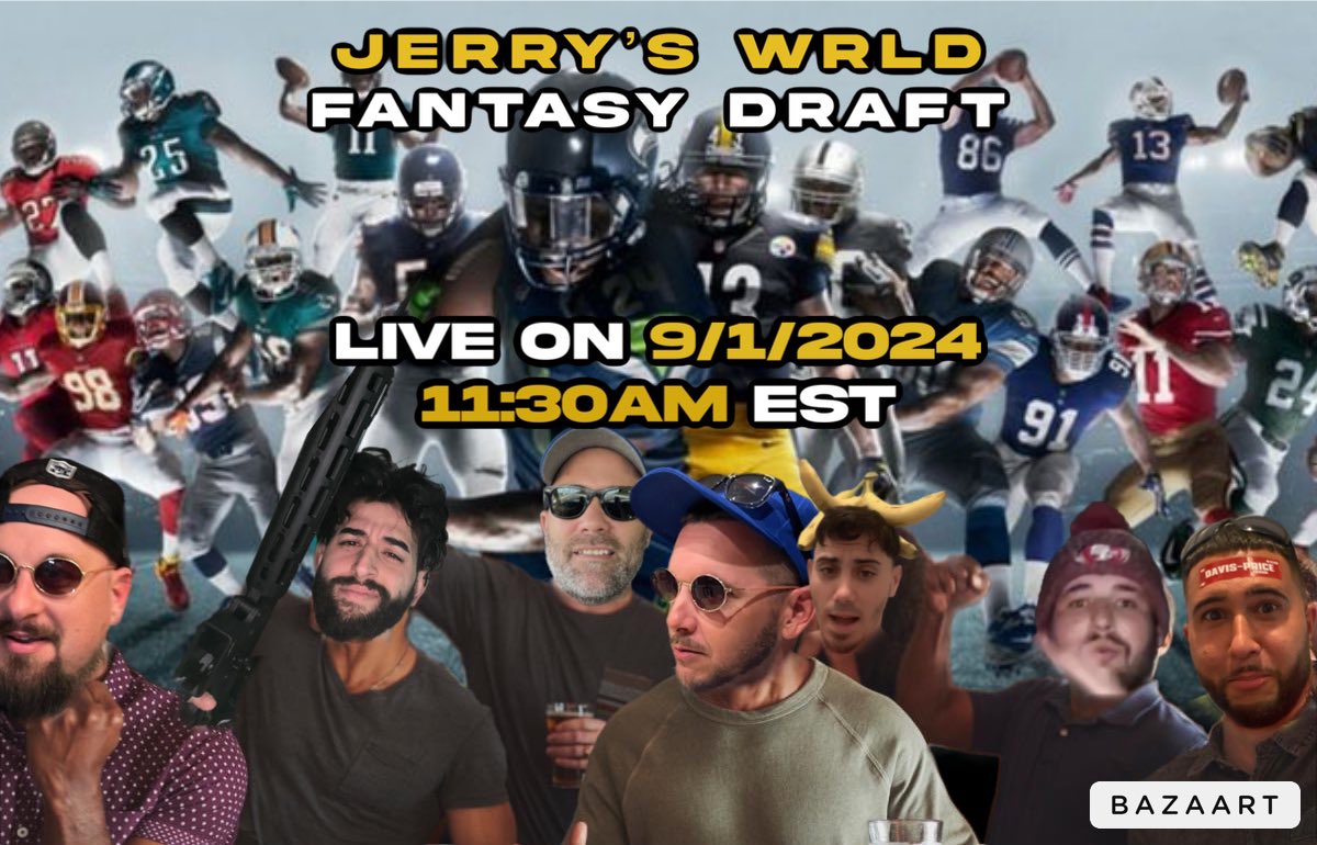 GlokuSSG's tweet photo. Next week I’ll be streaming my NFL fantasy league’s live draft on https://t.co/WKOQVLGIvY and https://t.co/ES9WKHhftM

- Draft Olympics 🏃🏻 
- Last place punishments 🤣
- Draft TIME! https://t.co/hfjSASiQj4