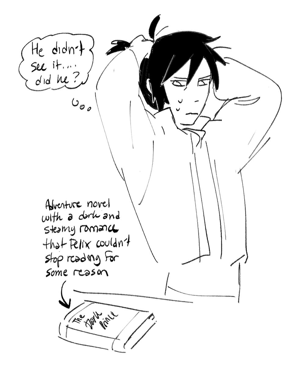 also wanted to draw felix with his hair down and it became a bit dimilix