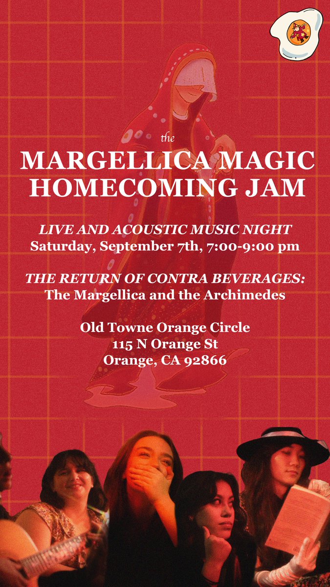 You are officially invited to the Margellica Magic Homecoming Jam on 9/7 at 7pm at <a href="/ContraCoffee/">Contra Coffee & Tea</a> join us for a night of music, magic, and Margellica themed coffee and tea!