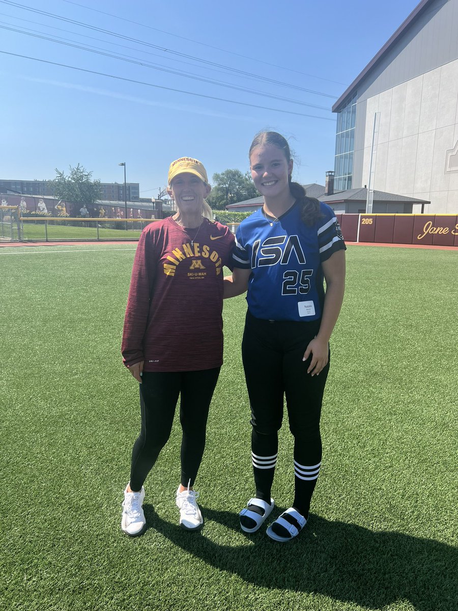 Natalie Bromm (@natalie_bromm) on Twitter photo Spent the weekend with <a href="/GopherSoftball/">Minnesota Softball</a>!! Thank you <a href="/RitterPiper/">Piper Ritter</a> <a href="/coachanniesmith/">Annie Smith</a> <a href="/royast24/">Roya St.Clair</a> and <a href="/baileyoetting09/">Bailey Oetting</a> for two great days of camp! Go Gophs!! Spent the weekend with <a href="/GopherSoftball/">Minnesota Softball</a>!! Thank you <a href="/RitterPiper/">Piper Ritter</a> <a href="/coachanniesmith/">Annie Smith</a> <a href="/royast24/">Roya St.Clair</a> and <a href="/baileyoetting09/">Bailey Oetting</a> for two great days of camp! Go Gophs!!