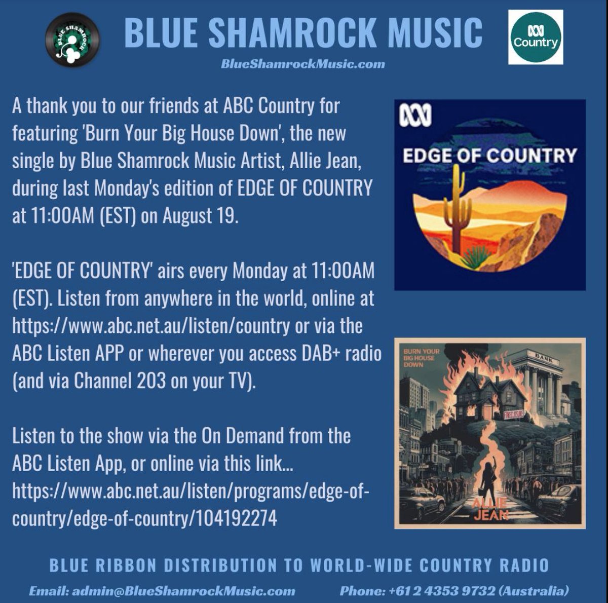 Thanks so much <a href="/ABCmusic/">ABC Music</a> <a href="/ABCCountry/">ABC Country</a>