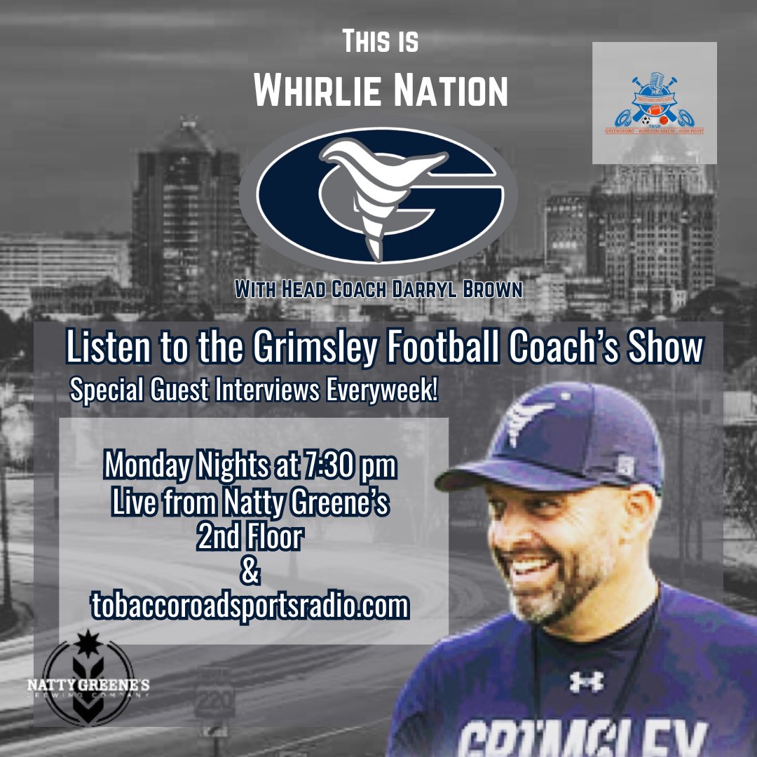 Tomorrow night! Don’t miss the “This is Whirlie Nation” radio show! You can listen online or head over to Natty Greene’s on the second floor! See you there! #gowhirlies #whirliepride #whirlienation