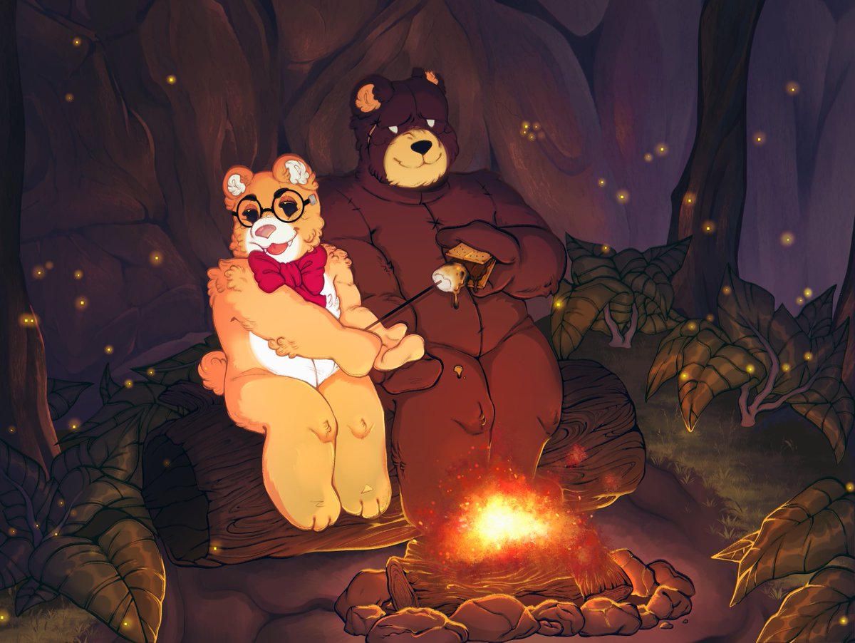 HeinousHeart's tweet photo. Naughty Bear related comm done over d1scord!
-
It's a warm night out. The cricket's chirp, the noise in the town but a simmer. What better way to ease your aching loneliness than have someone join you for smores?
#naughtybear #naughtybearfanart https://t.co/3r9gPUorUB