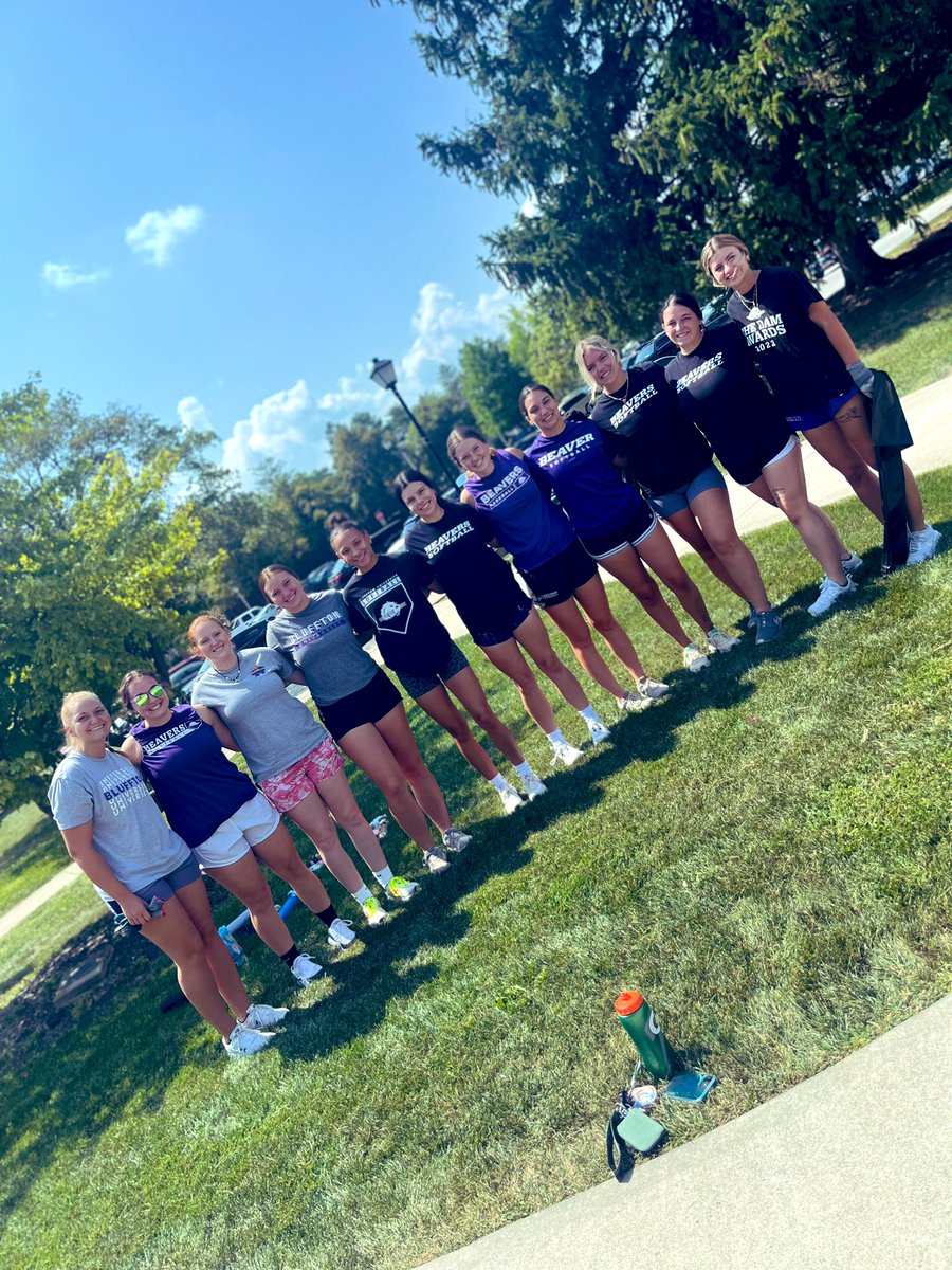 It was Day of Service today, and the ladies helped to clean up campus and the nature preserve 🦫🤍