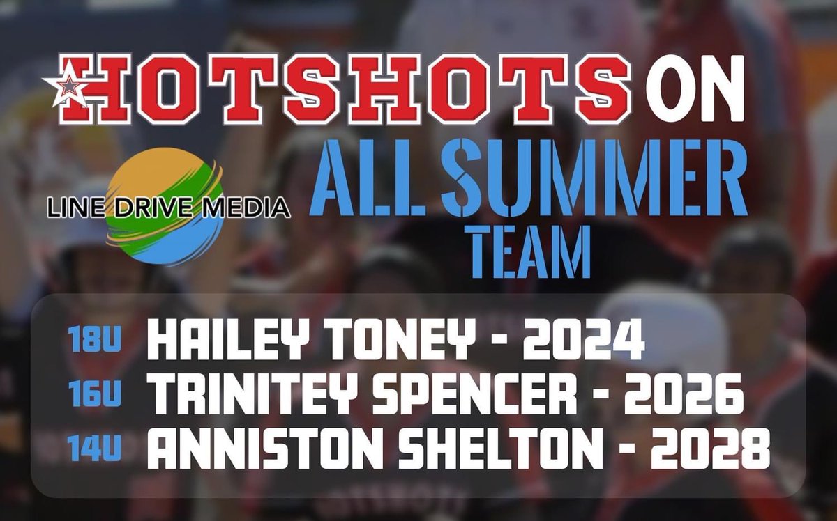Congratulations ladies on making the 2024 Line Drive Media All Summer Team!  Much deserved.  #bangbang #hotshotsnation #keepwatching