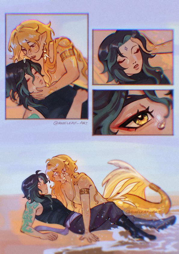 rueleaf_art's tweet image. #aether_week2024 Day 7: Pirates

I think sushi Aether found Xiao a little pretty

To be continued (1/4) 🐟🐟🐟

#XiaoAether