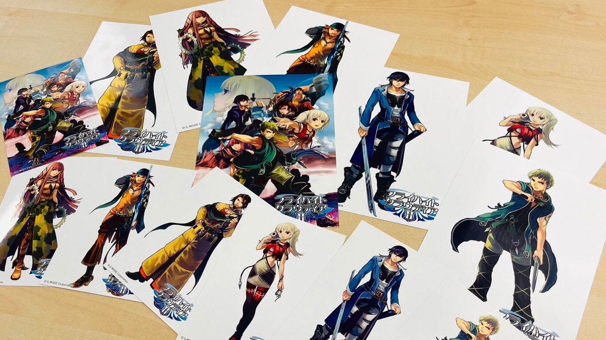GmodePR's tweet photo. ／
G-MODEアーカイブスで配信中の人気RPG
「#フライハイトクラウディア2」がファミマプリントに登場✨
＼

全国のファミリーマートで、ブロマイドが購入できます！
ぜひお近くのファミリーマートへ！

▼商品情報
https://t.co/9TUF6XWkEf
#フラハイ #ファミマプリント https://t.co/1ga0DCfpRI