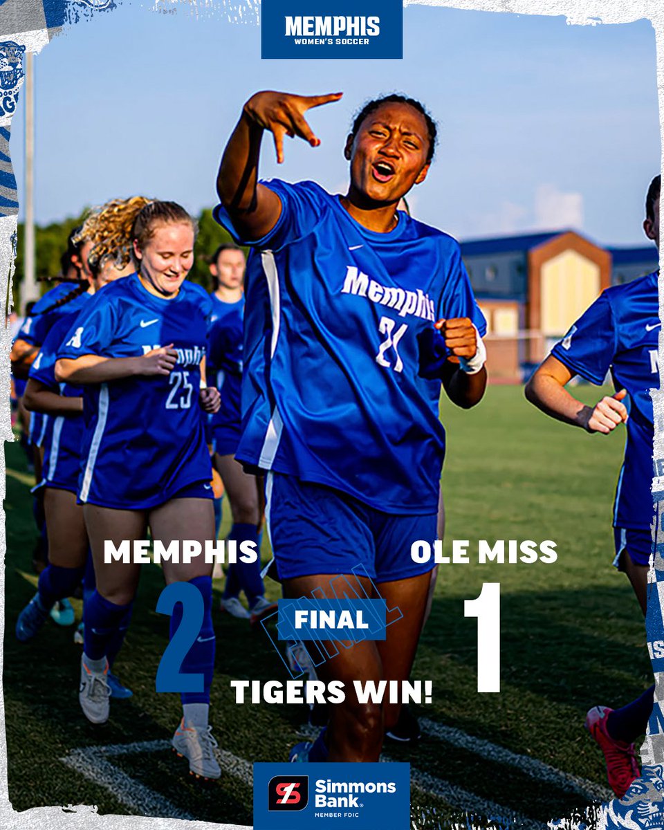 MemphisWSoccer's tweet photo. Secured our border 🚧

#GoTigersGo https://t.co/W7HdsuWfjC