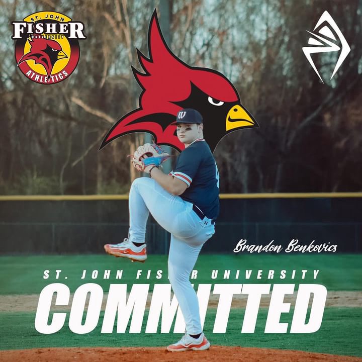 Excited to announce that I will be continuing my academic and athletic career at <a href="/FisherNews/">St. John Fisher University</a> and  <a href="/SJFbaseball/">St. John Fisher Baseball</a>. I want to thank my parents, siblings, coaches and teammates for the neverending support. To <a href="/coach_potterb/">Brandon Potter</a> and  Coach Bobby thank you for believing in me.