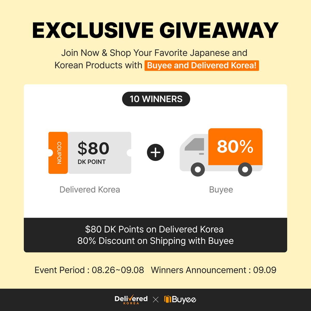 Delivered Korea (@deliveredkorea) on Twitter photo ๐ข๐ฏ๐๐ฒ๐๐๐ฒ๐ฑ ๐๐ถ๐๐ต ๐๐ผ๐ฟ๐ฒ๐ฎ๐ป ๐ฎ๐ป๐ฑ ๐๐ฎ๐ฝ๐ฎ๐ป๐ฒ๐๐ฒ ๐ด๐ผ๐ผ๐ฑ๐ถ๐ฒ๐?ย Join our Exclusive Giveaway NOW!๐ฅฐ
Weโre teaming up with <a href="/Buyee/">Buyee</a> to give ๐ญ๐ฌ ๐น๐๐ฐ๐ธ๐ ๐๐ถ๐ป๐ป๐ฒ๐ฟ๐ the chance to win and shop for your favorite Korean and Japanese products! You can win:ย
$๐ด๐ฌ ๐ข๐ฏ๐๐ฒ๐๐๐ฒ๐ฑ ๐๐ถ๐๐ต ๐๐ผ๐ฟ๐ฒ๐ฎ๐ป ๐ฎ๐ป๐ฑ ๐๐ฎ๐ฝ๐ฎ๐ป๐ฒ๐๐ฒ ๐ด๐ผ๐ผ๐ฑ๐ถ๐ฒ๐?ย Join our Exclusive Giveaway NOW!๐ฅฐ
Weโre teaming up with <a href="/Buyee/">Buyee</a> to give ๐ญ๐ฌ ๐น๐๐ฐ๐ธ๐ ๐๐ถ๐ป๐ป๐ฒ๐ฟ๐ the chance to win and shop for your favorite Korean and Japanese products! You can win:ย
$๐ด๐ฌ
