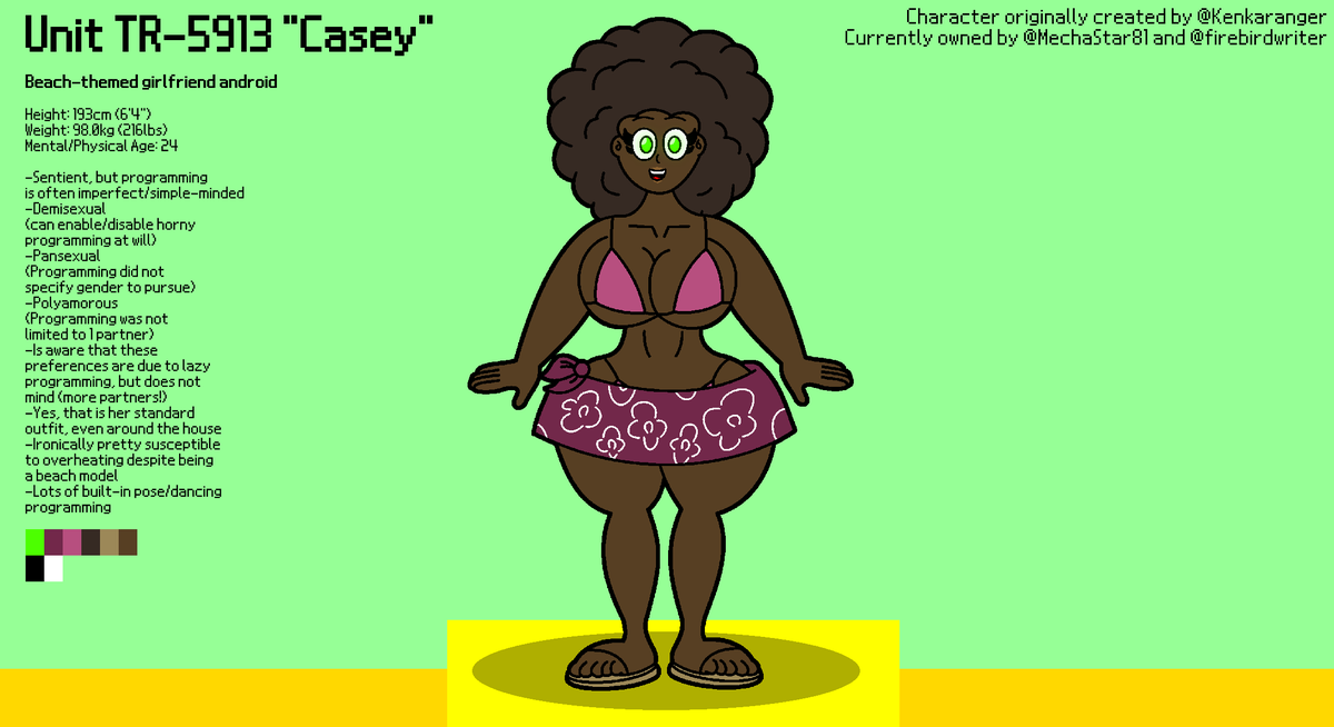 MechaStar81's tweet photo. Another of my and @firebirdwriter's acquired adopts, here's the beach bot Casey! https://t.co/UZIQe0TX5o