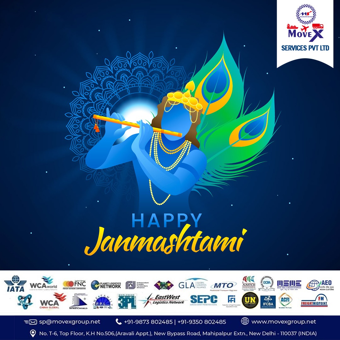 MovexGroup's tweet photo. Celebrating the Spirit of Janmashtami with Movex Services! 🌟
Wishing everyone a joyous Janmashtami! 🌼🙏

#janmashtami #movexservices #happyjanmashtami #logisticsolutions #freightforwarding #seafreight #globalshipping #customersatisfaction #innovativelogistics https://t.co/YTanOYxA4A