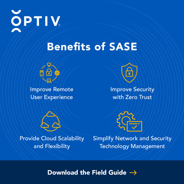 htrcase's tweet photo. There are several reasons to take the next step towards a secure, scalable and operational network infrastructure – enter #SASE. 👇 @Optiv explores key benefits and more in this guide: https://t.co/pUOeL809F9 https://t.co/Tc23OcD4IV