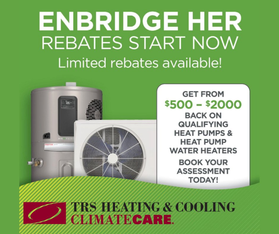 TRSHeating's tweet image. Take advantage of the #GreenerHomesGrant.
You could receive up to $2,500 in
#Rebates by #Installing a #HeatPump or heat pump water products in your home.
We have partnered with #Energuy to help guide you
through the process and set up your initial appointment #HVAC #ShopLocal