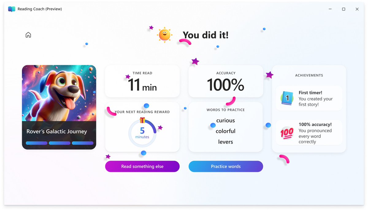 Bring personalisierte Leseübungen mit dem Reading Coach in dein Klassenzimmer 📖 

Nutze KI, um Geschichten zu gestalten, gezielt herausfordernde Wörter zu üben und jedes Training zu einem Abenteuer zu machen.

Jetzt ausprobieren: msft.it/6011lL7G1