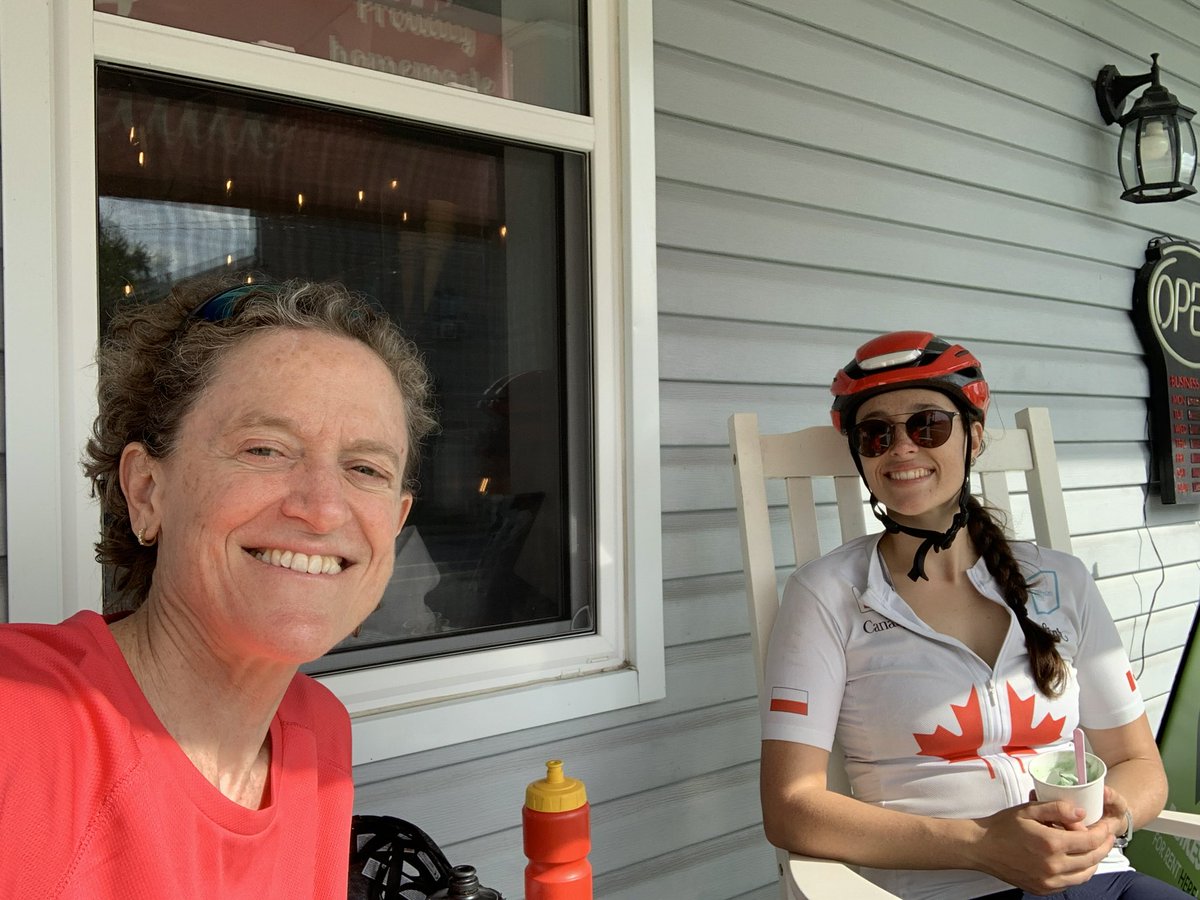 Scanlon_Leslie's tweet image. What a great 🚲 trip !! Day one was 93km, mostly on the Ontario side of the Ottawa River, then to the Montebello ferry and onto #ParcOmega where we slept in teepees!! Terrific. Then home via the Masson-Angers ferry. A ❤️🎁 of time together organized by my daughter.