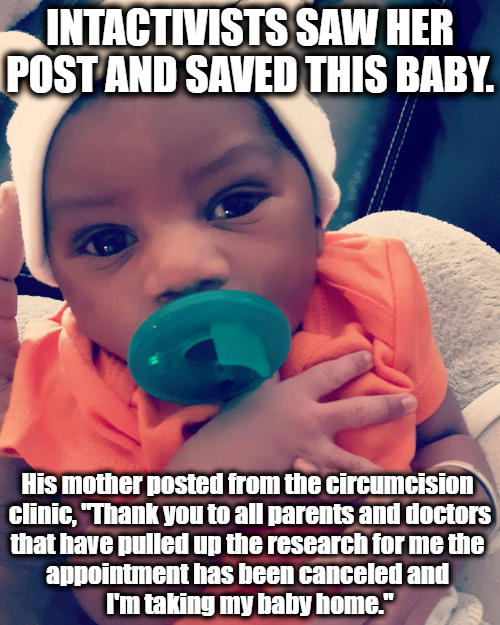 "So they circumcise my baby today and iiiiiiiii wanna fight. I should've said no but they recommended it cause he's too "blessed". 45 minutes later: "Thank you to all parents &amp; doctors that pulled up research for me. the appointment has been canceled and I'm taking my baby home."