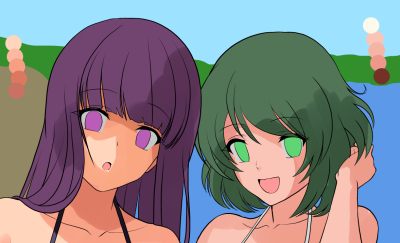 おはようございます!
朝お絵かき。
塗り塗り。
まずはざっくりと色を置いていきます。 