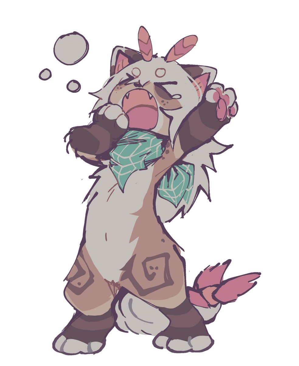 KITTY YAWNNN sketch comm completed for @/CatXnii thanks so much!!