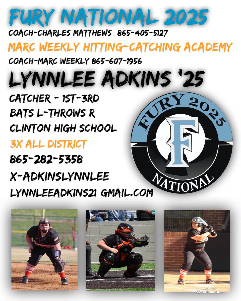 Lynnlee Adkins (@adkinslynnlee) on Twitter photo Had a great first day with my new team today. Thank you to <a href="/CoachDot_LU/">Dot Richardson</a> and <a href="/LibertySB/">Liberty Softball</a> for our team camp. <a href="/25FuryNational/">Fury National 2025 - Matthews</a> <a href="/MarcWeekly/">Marc Weekly</a> <a href="/ClintonDragon/">Clinton Lady Dragon Softball</a> Had a great first day with my new team today. Thank you to <a href="/CoachDot_LU/">Dot Richardson</a> and <a href="/LibertySB/">Liberty Softball</a> for our team camp. <a href="/25FuryNational/">Fury National 2025 - Matthews</a> <a href="/MarcWeekly/">Marc Weekly</a> <a href="/ClintonDragon/">Clinton Lady Dragon Softball</a>