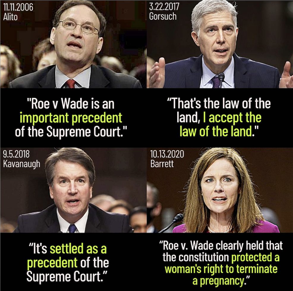 Coste1Costello's tweet image. Each of the 3 Trump nominees to SCOTUS promised to protect abortion rights. They called it “settled law.” They lied; Trump lies when he says he will protect women’s reproductive rights. If you believe him, I have a bridge in Brooklyn I’d like to sell you.
— Stephen King