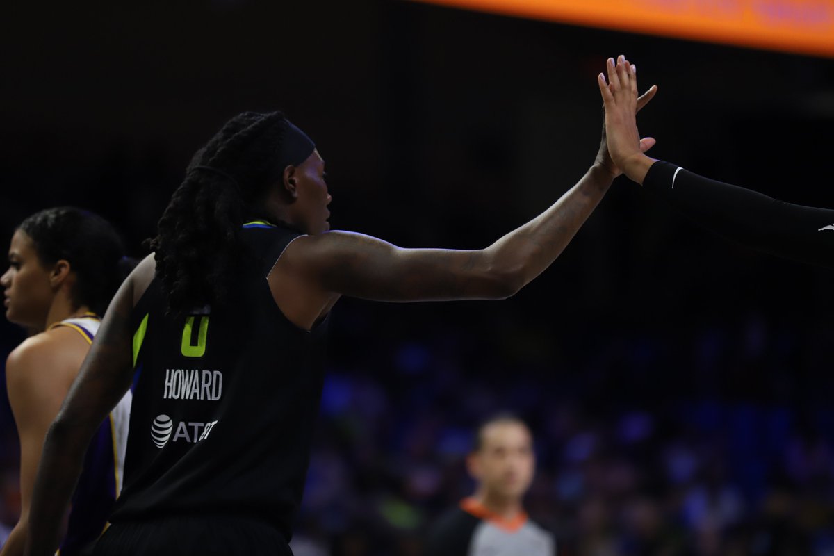 RobTiongson's tweet photo. Summer Sunday matinee victory over the Sparks.

@SevgUzun10, @Arike_O and @THoward_6 brought their A-game today. All around team effort by @DallasWings. @TrammellCoach has empowered her team through thick and thin.

📸 @DN_Creative_ | @ThePodiumFinish

#WNBA | #LASvsDAL | #VoltUp https://t.co/7KzvpSyGYc