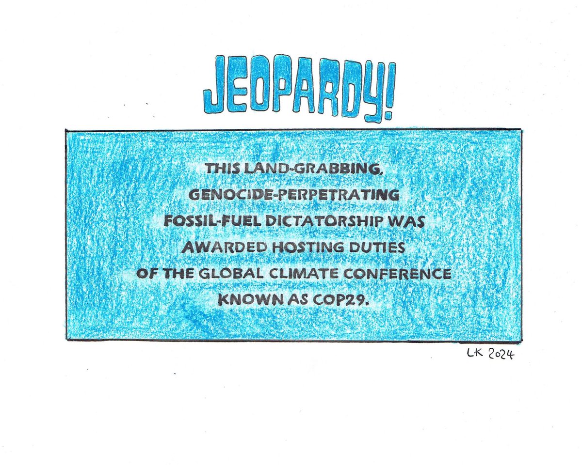 Is it mere coincidence that the word 'jeopardy' means "exposure to death, loss or injury; hazard, danger?"
protestcop29.org