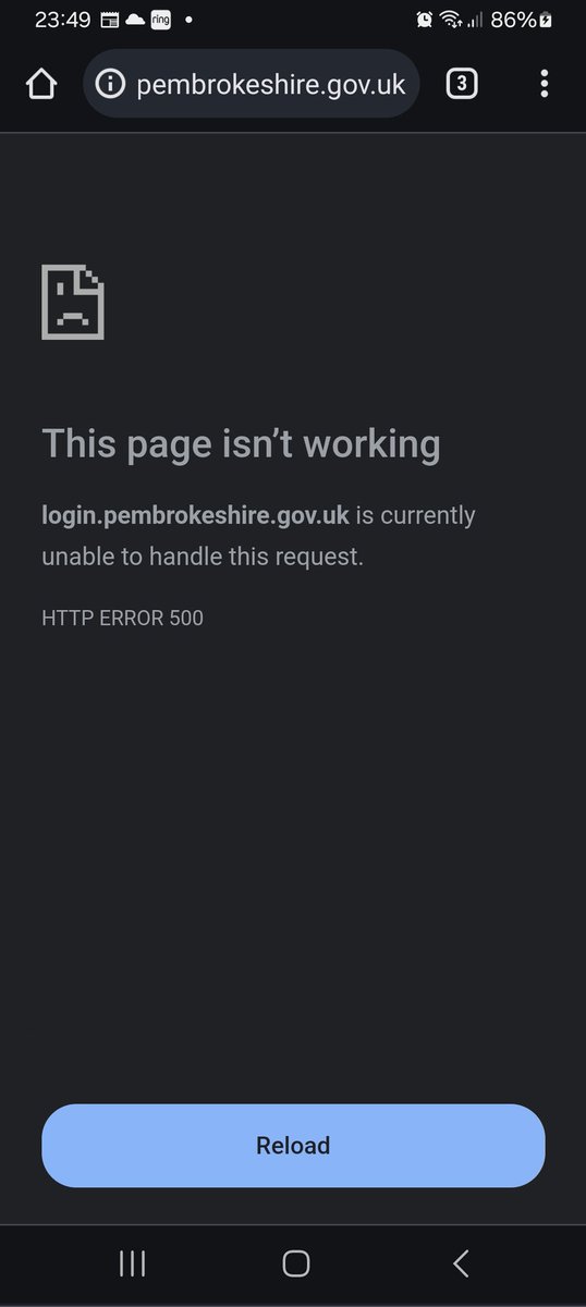 <a href="/Pembrokeshire/">PembrokeshireCC</a> They aren't working for payments today at all